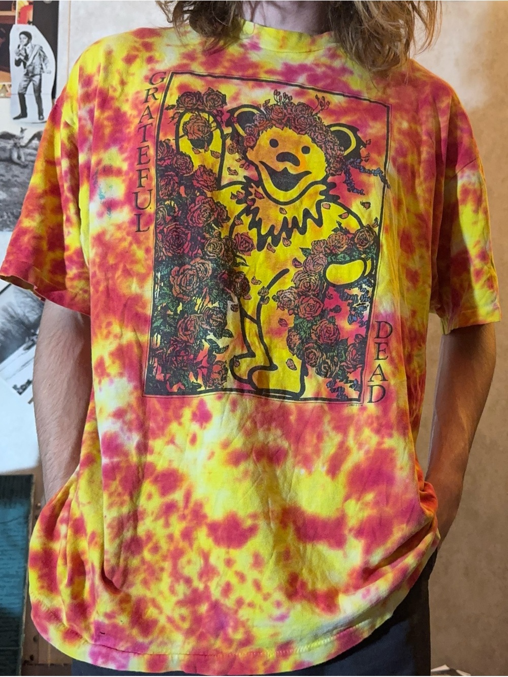 Vintage 1993 Grateful Dead Tie Dye Dancing Bear T-Shirt XL
